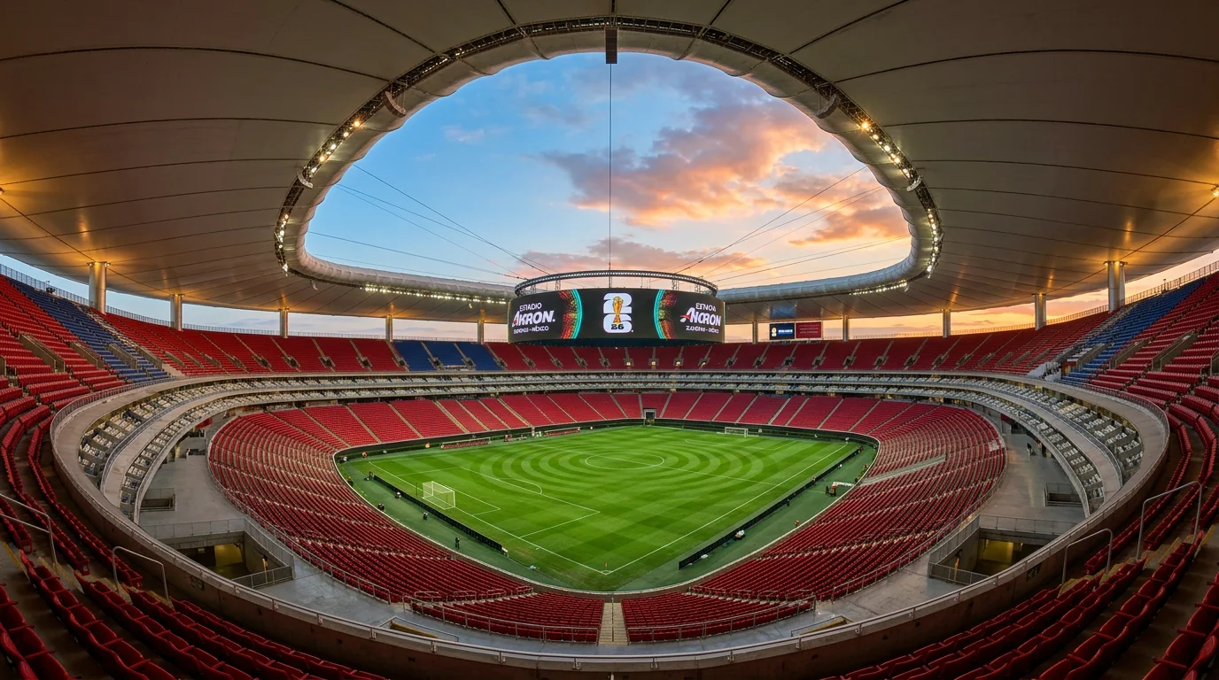 Estadio Akron v Guadalajaře, dějiště prvního zápasu Česka na MS 2026