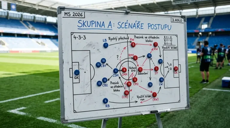 Skupina A: všechny postupové scénáře před rozhodujícím kolem